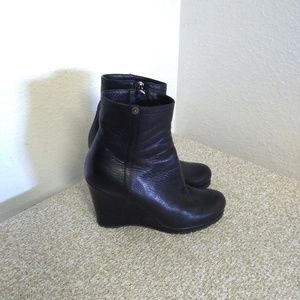 Prada Black Leather Ankle Boots